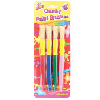 4 Chunky plastic handle Brushes