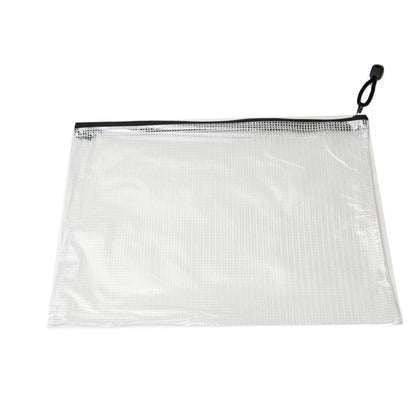 Pack of 12 A4 Black Zip Strong Mesh Bags - Tough Waterproof Storage