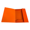 Janrax A4 Orange Laminated Card 3 Flap Folder with Elastic Closure