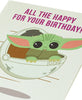 All The Happy Star Wars Baby Yoda Birthday Card