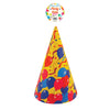 Pack of 144 Children's Party Cone Hats with Balloon Print Design