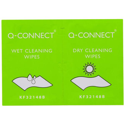 Q-Connect Wet and Dry Wipes (Pack of 20)