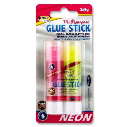 Pack of 2 8g Transparent Glue Stick by Stik-ie