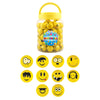 Tub of 72 Bouncing Balls Yellow Face Design