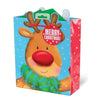 Christmas Reindeer Design Christmas Medium Gift Bag