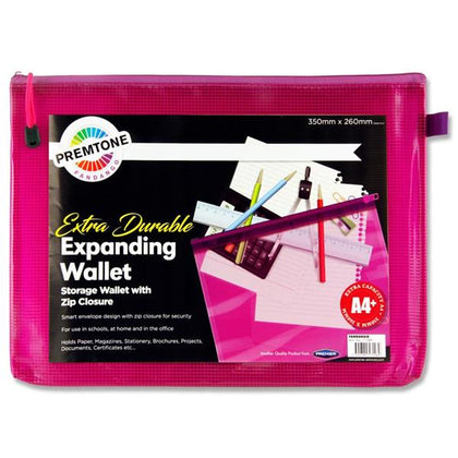 A4+ Extra Durable Fandango Purple Mesh Wallet by Premto