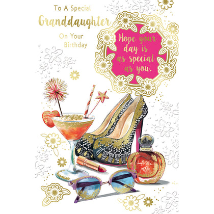 To A Special Granddaughter On Your Birthday Celebrity Style Greeting Card