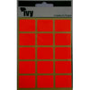Pack of 60 Red Fluorescent 19x25mm Rectangular Labels