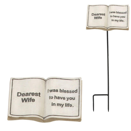 Graveside Mini Verse Plaque with pole Wife