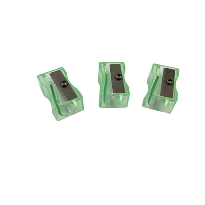 Pack of 100 Green Translucent Pencil Sharpeners