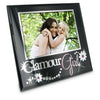 Black Glass Glamour Girl Photo Picture Frame 6x4" New