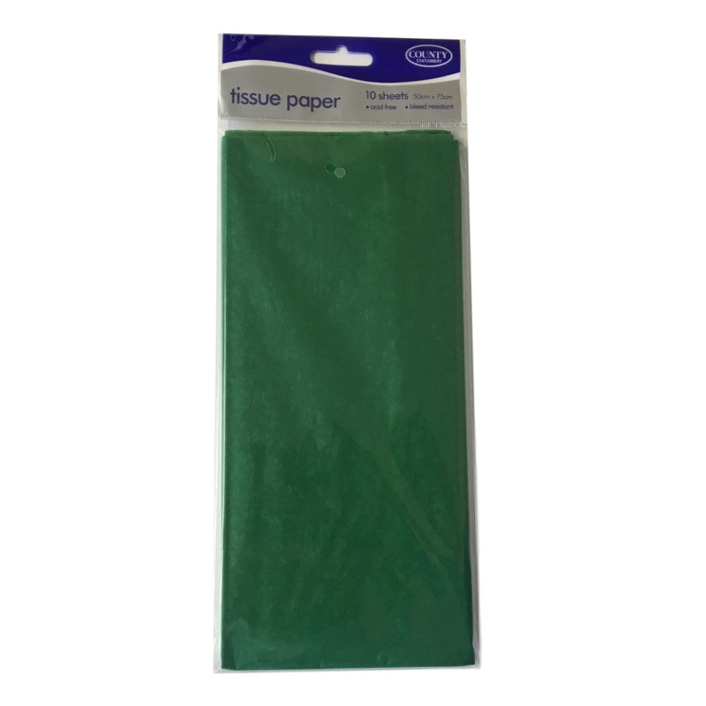 Dark Green Tissue Paper (10)