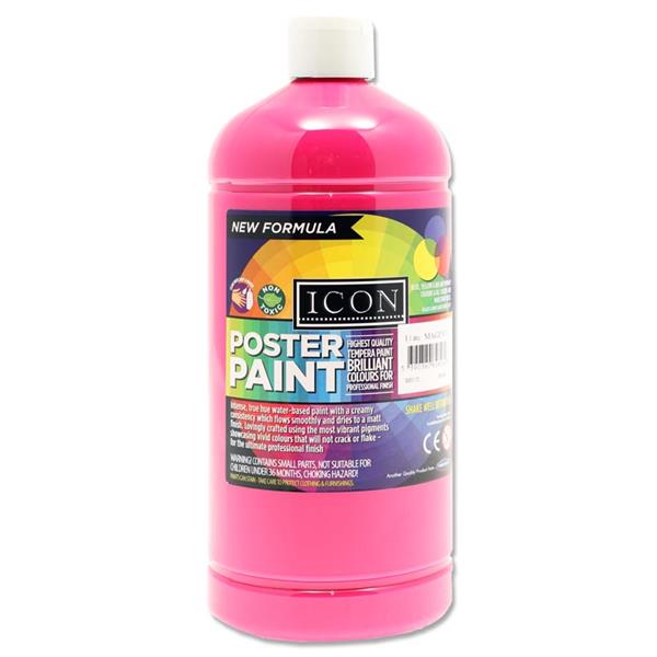 1Ltr Magenta Poster Paint by Icon Art