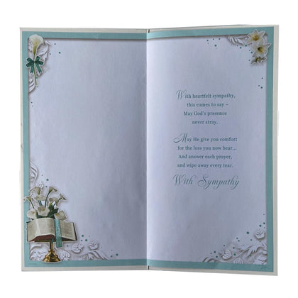Loss of Daughter Floral Design Sympathy Opacity Card