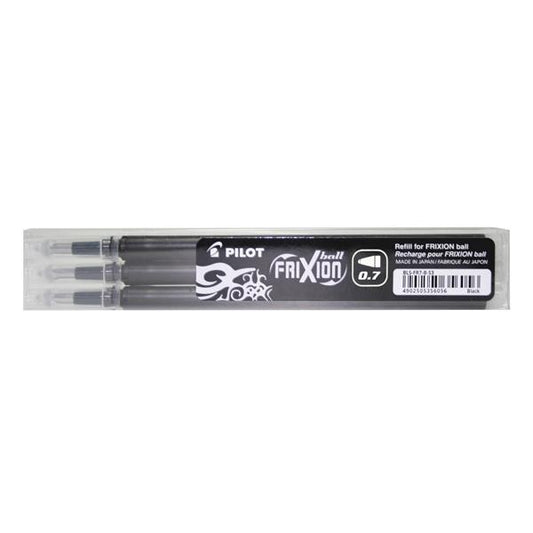 Pack of 3 Pilot FriXion Rollerball Refill Medium Black Pens
