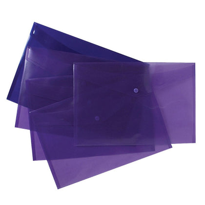 Pack of 25 Purple A4+ Foolscap Stud Document Wallets