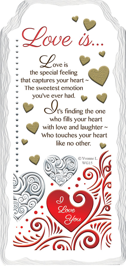 Love Is... Sentimental Handcrafted Ceramic Plaque