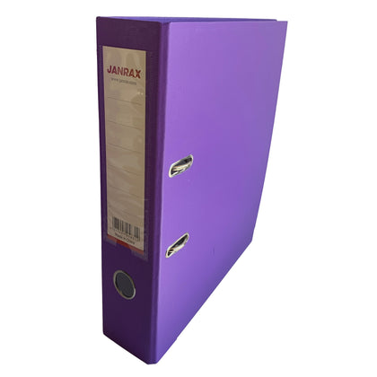 Pack of 10 A4 Purple Paperbacked Lever Arch Files by Janrax