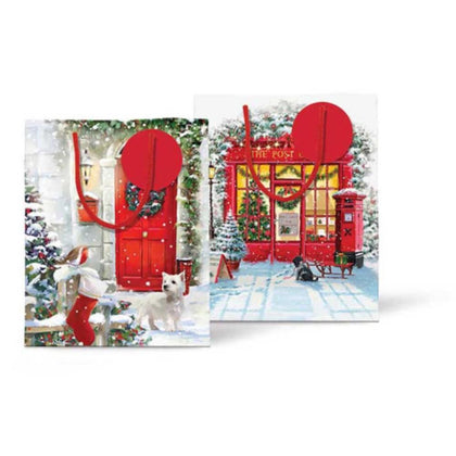 Large Christmas Bag Traditional Building Front Design