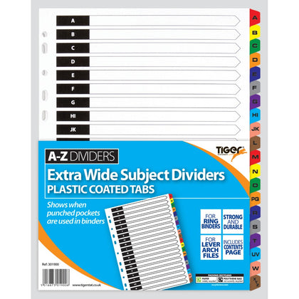 A4 A-Z Extra Wide Card Tab Divider