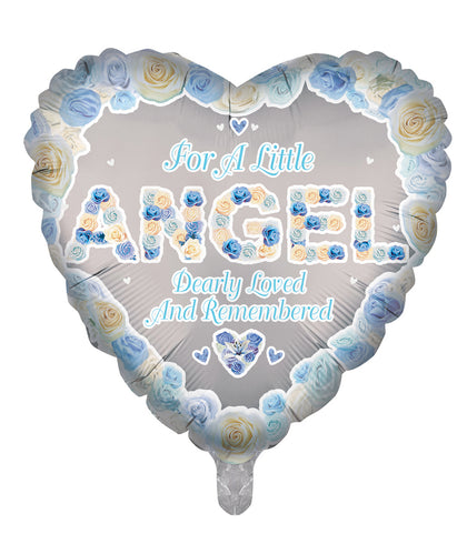 For a Little Angel Blue Heart Remembrance Balloon