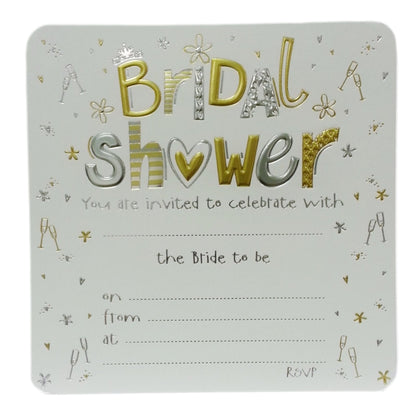 Pack of 10 Luxury Bridal Shower Invitation Card Sheets