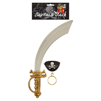 Pirate Cutlass Sword and Accessories Set - Adult Fancy Dress