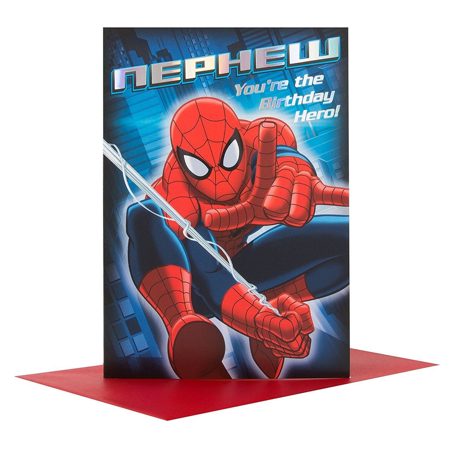 Spiderman Nephew Birthday Card Hero