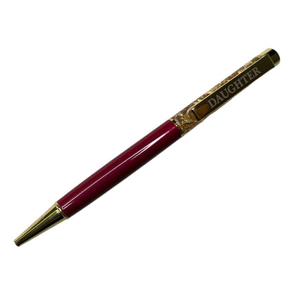 Daughter Captioned Gold Leaf Ballpoint Gift Pen