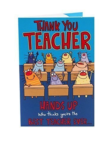 Hands Up Thank You Teacher Pop Up Card