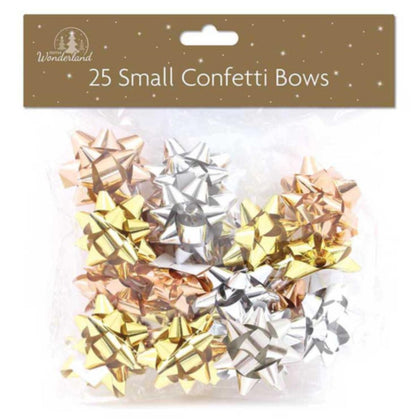 25 Luxury Small Christmas Bows Lux Metallics