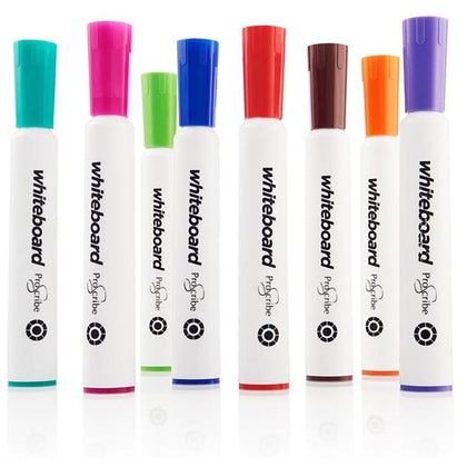 Pack of 8 Intense Colour Dry Wipe Whiteboard Markers by Pro:scribe