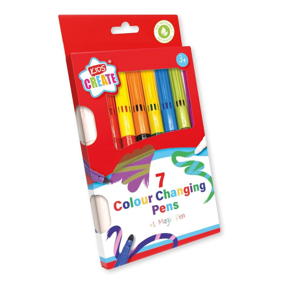 Kids Create Pack Of 7 Colour Changing Pens With Magic Pen