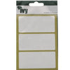 Pack of 21 White 34x75mm Rectangular Labels