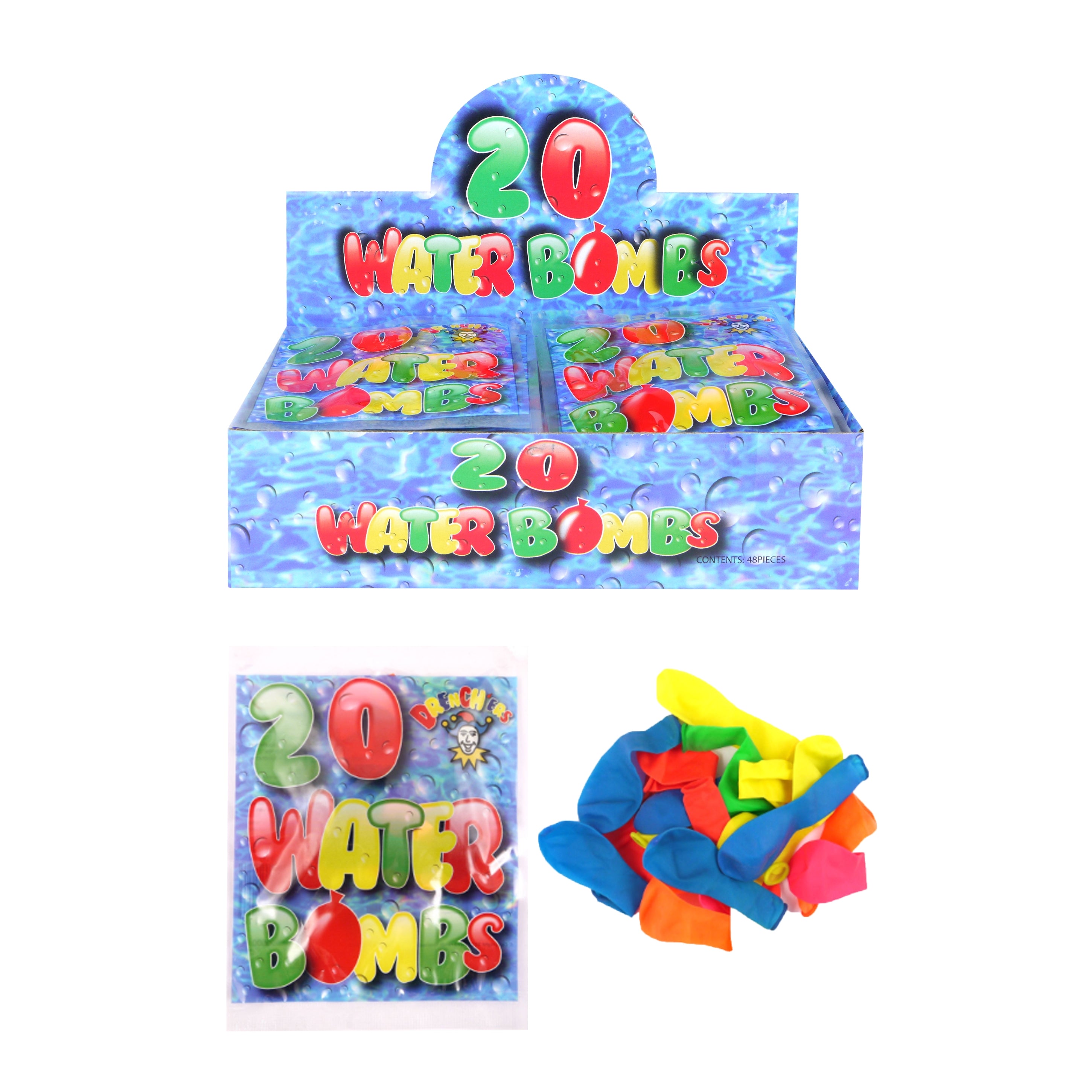 Pack of 20 Water Bombs Assorted Neon Colours– Choice Wholesale