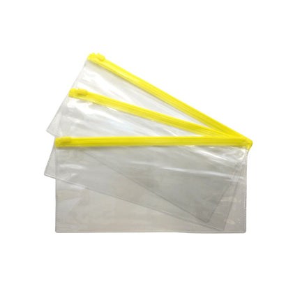 Pack of 12 DL Yellow Zip Zippy Bags