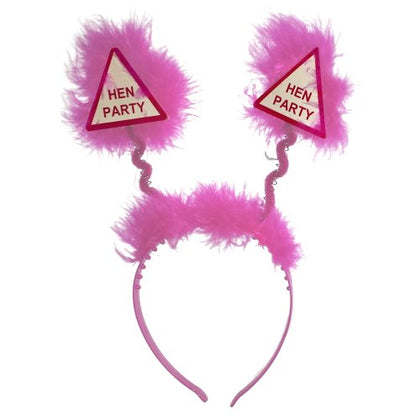 Head Bopper Pink With Fur Hen Party