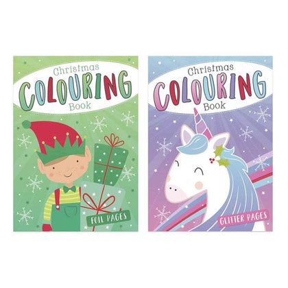 Christmas Colouring Book with Foil and Glitter Pages
