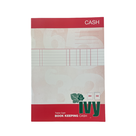 Treble Cash Book Keeping A4 32 pages