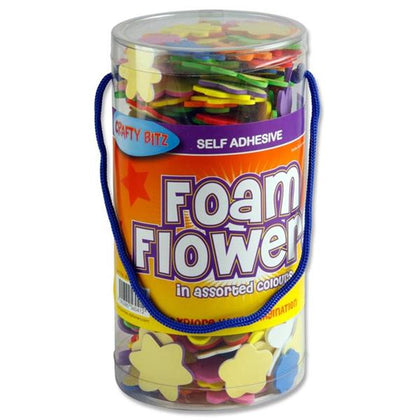 Tub of Self Adhesive Foam Flowers by Crafty Bitz