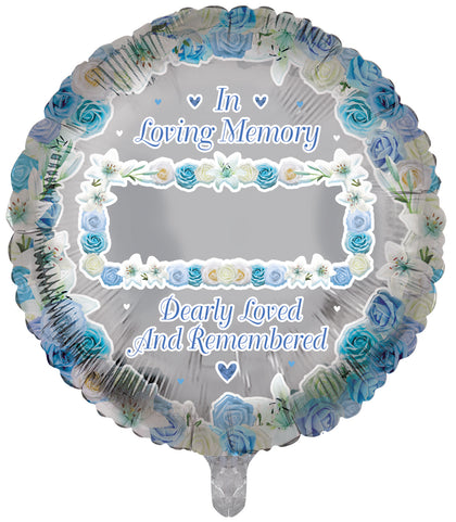 In Loving Memory Personalised Remembrance Foil Balloons For Male
