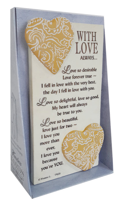 With Love Always Timeless Words Plaque