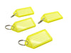 Pack of 50 Large Yellow Identity Tag Key Rings - Sliding Fob Keyrings Coloured
