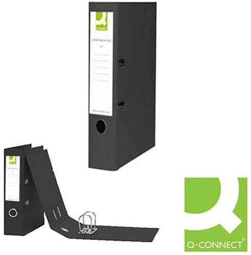 Pack of 10 70mm A4 Polypropylene Black Lever Arch Files