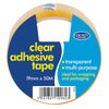 Pack of 12 Clear Adhesive Tape 19mm x 50M