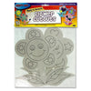 Pack of 10 Ready To Decorate Flower Cutouts by Crafty Bitz