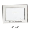 2 Tone Silverplated Oblong Frame "Me + My Daddy" 6" x 4"