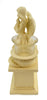 Large Angel Cherub Praying Kneeling Resin Figurine with Glass T Lite Holder- White Heavy Stone Finish "Mum"