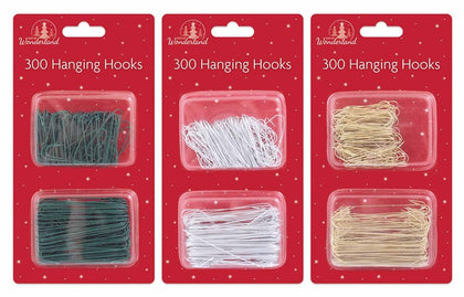 Pack of 300 Assorted Christmas Tree Decorations Hooks