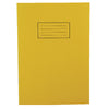 Pack of 100 A4 Yellow Exercise Books 80 Pages - Feint Ruled with Margin